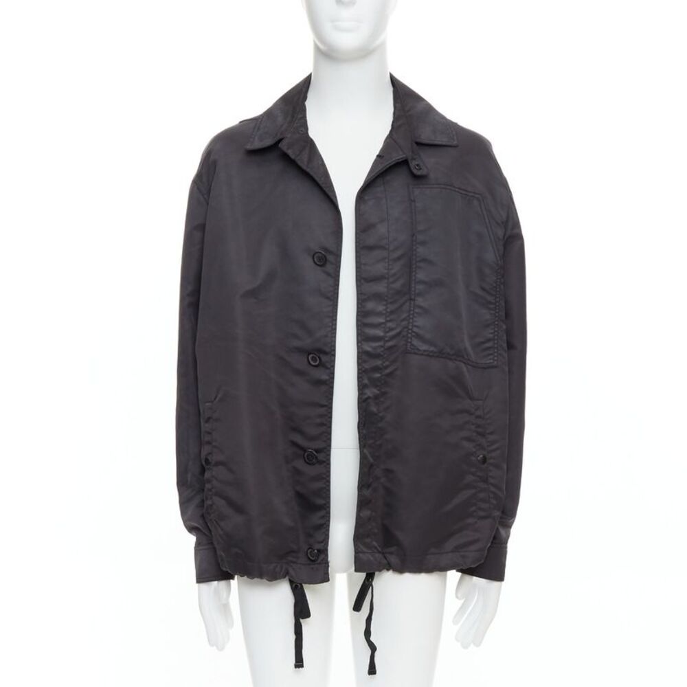 Lanvin Distressed Nylon Drawstring Anorak